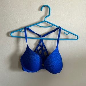 Pink Victoria secret dark blue cheetah print Size 32c